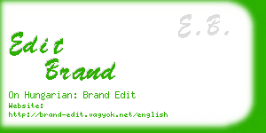 edit brand business card